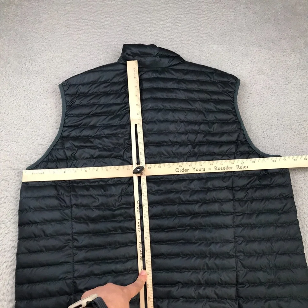 Eddie Bauer Microlight Down Vest Mens XL Gray 650 Fill Insulated Quilted Puffer
